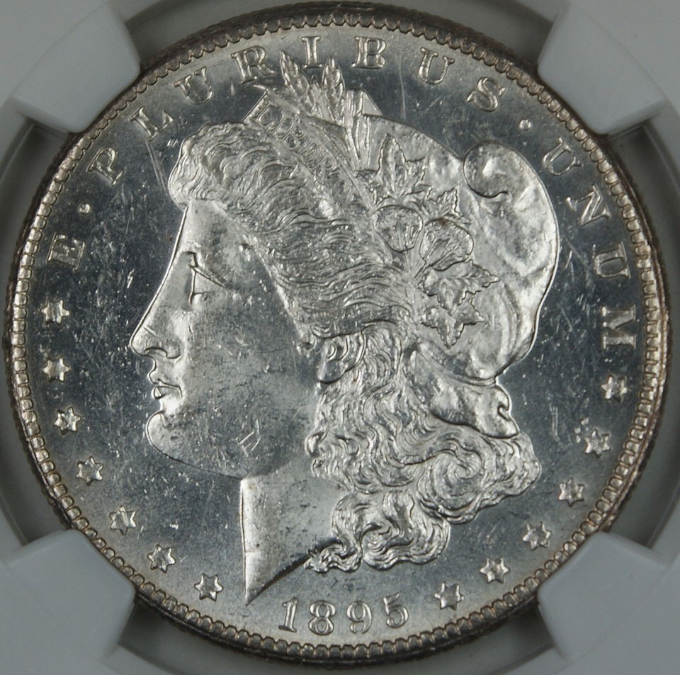 1895 O Morgan Silver Dollar, NGC AU 58 *Better Coin + Semi PL*