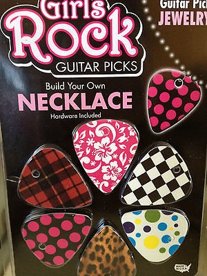 Girls Rock Guitar Pick Neclace ~Build Your Own~ 6 different Kinds 