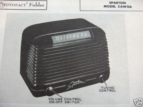 sparton 5aw06 radio photofact  5 00 buy