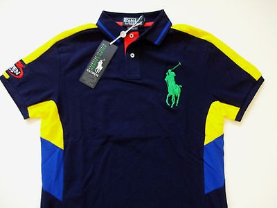 New Ralph Lauren Polo US Open 2012 Custom Fit Big Pony Navy Shirt L