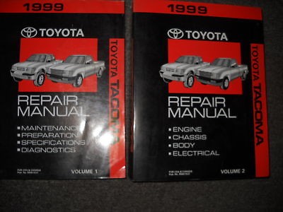 1999 TOYOTA TACOMA TRUCK Service Shop Repair Manual Set OEM 2 VOLUME 