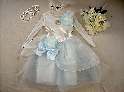 Disney Princess Cinderella Wedding costume girl dress up S 5 6 Deluxe