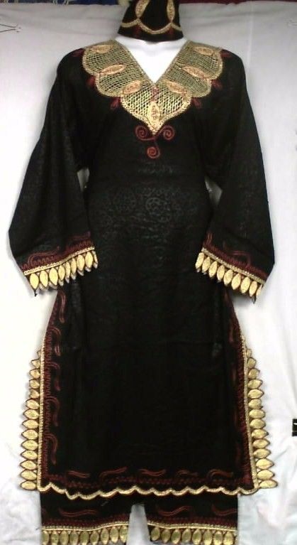 African Women Clothing Dress Pant Suit Black Gold Red NotCome M L XL 