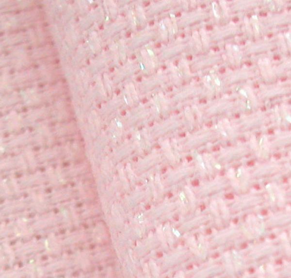 Cross Stitch Fabric Iridescent Pink Aida 14ct 1yard