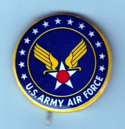 Home Front Army Air Force Pin Back Button