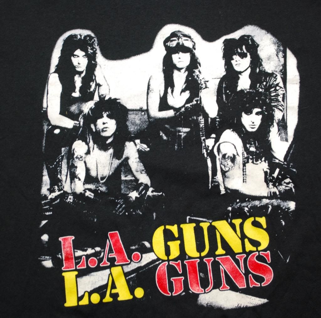 Vtg La Guns No Mercy Tour 88 T Shirt 1988 XL Original