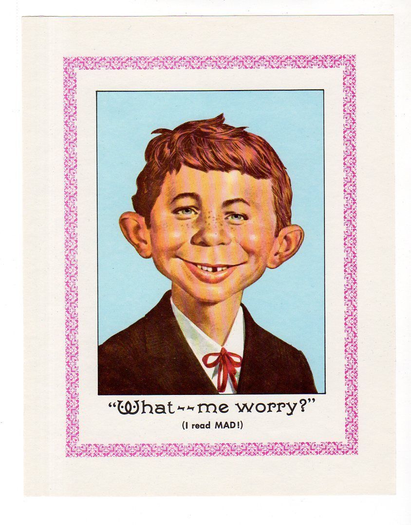 GENUINE ALFRED E NEUMAN 1960S 1970S PINUP POSTER from MAD MAGAZINE 
