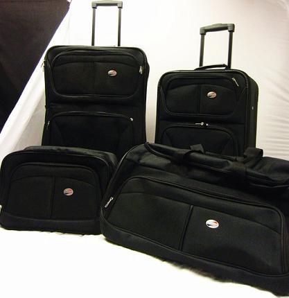 American Tourister Fieldbrook 4 Piece Luggage Set Black