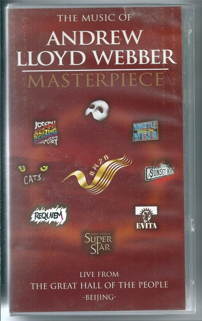 Andrew Lloyd Webber Masterpiece Beijing Music VHS Video PAL