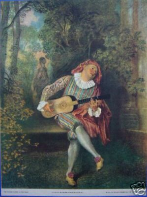 The Banjo Player Jean Antoine Watteau 1937 Print