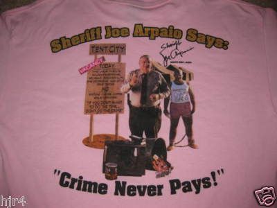 Arizona Sheriff Joe Arpaio Pink SHIRT Autograph