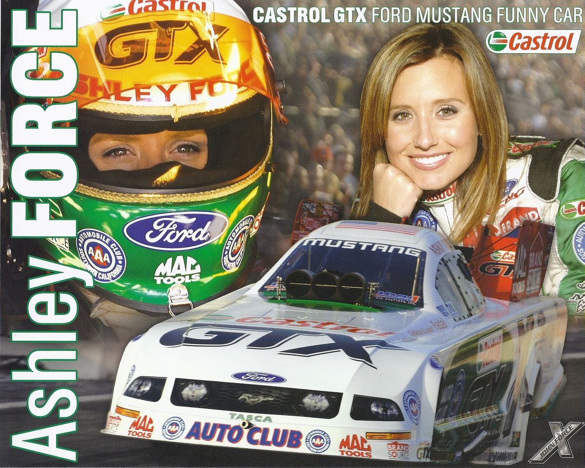 Ashley Force Funny Car NHRA Drag Racing Handout herocard postcard