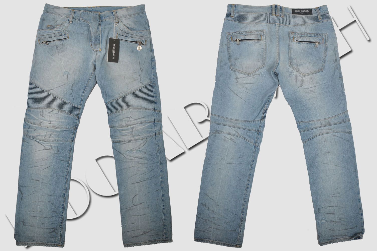 balmain men s short vintage washed biker jeans