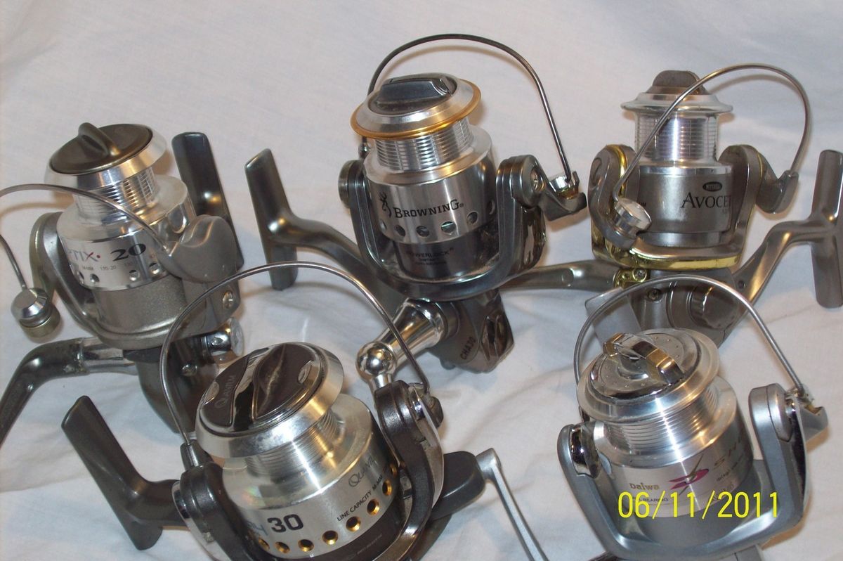 Open face spinning reels Browning, Quantum, Daiwa, Mitchell
