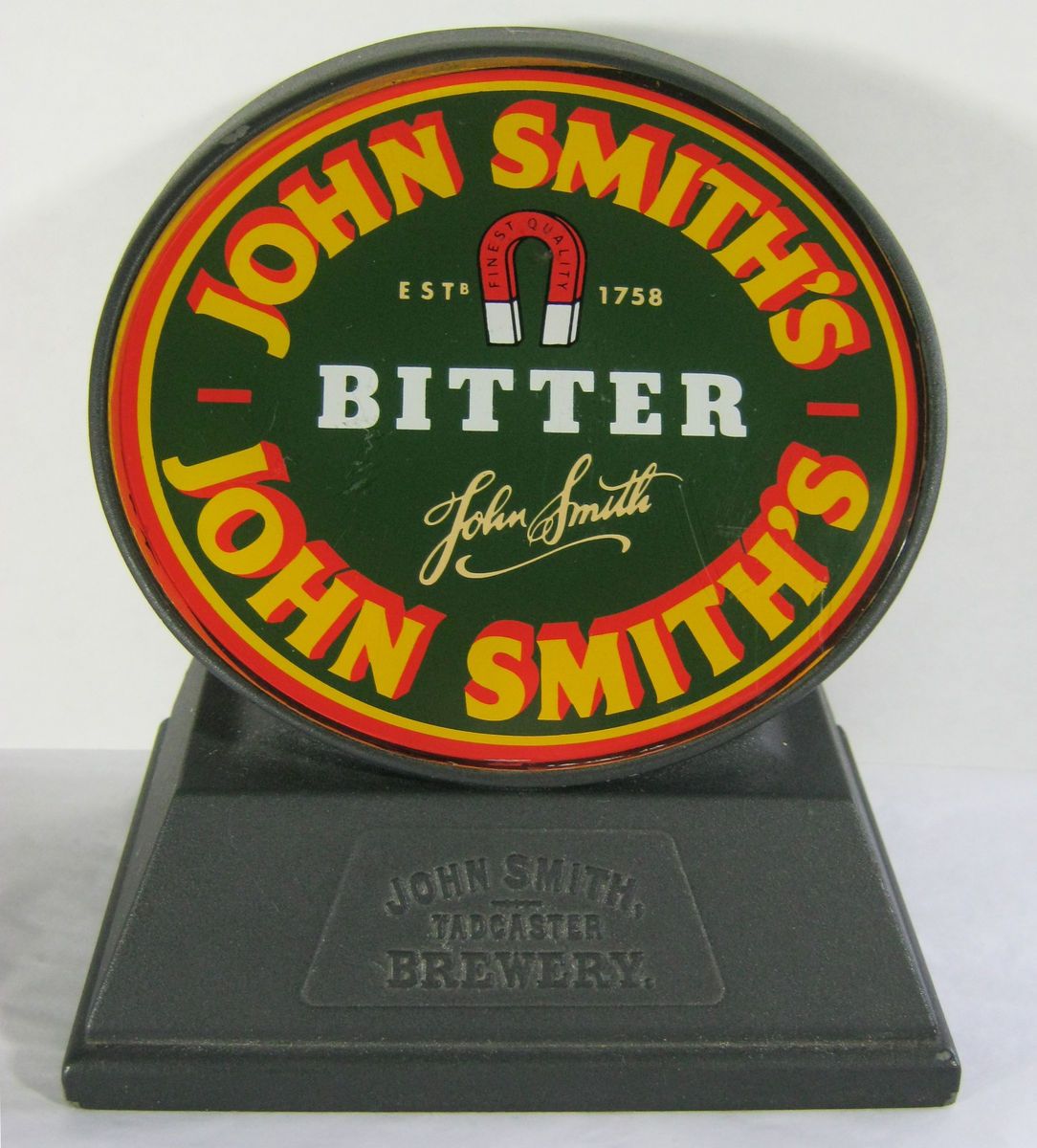 John Smiths Bitter UK Ale Beer Bar Advertising Sign Vtg Tadcaster 