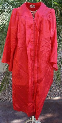   GOWN Graduation RED 61 63 ACETATE Academic Robe COSTUME TALL