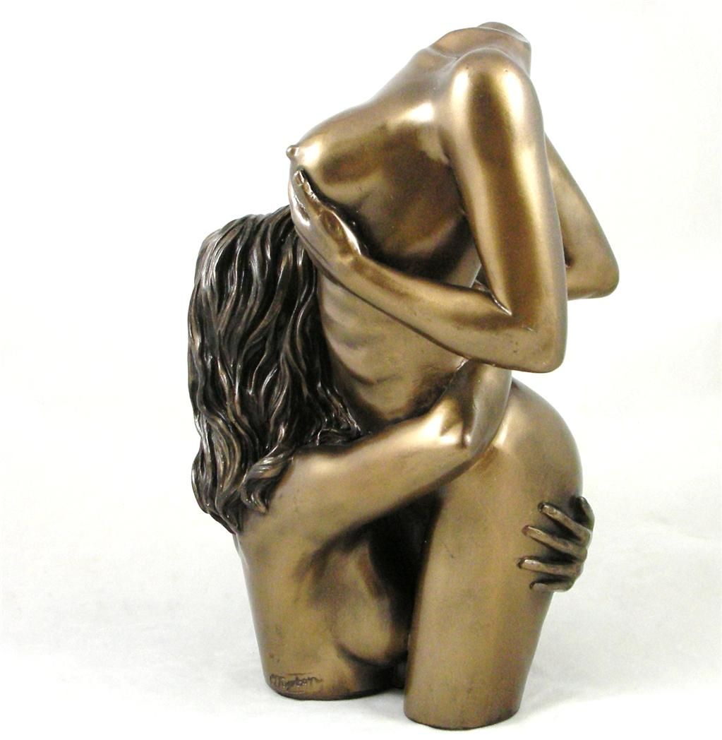 Erotic Statue Two Girls Figurine Lesbian Art Sculpture