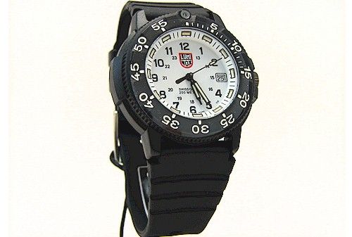   Luminox Watch Mens Original Navy SEAL Dive Watch White Model # , 3007