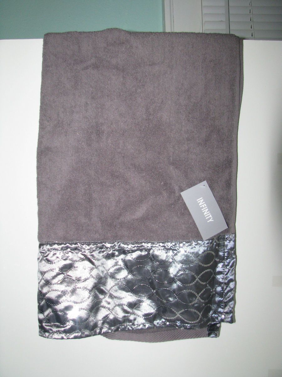 Gorgeous Sequined Bath Towels Bed Bath and Beyond Silver Gray