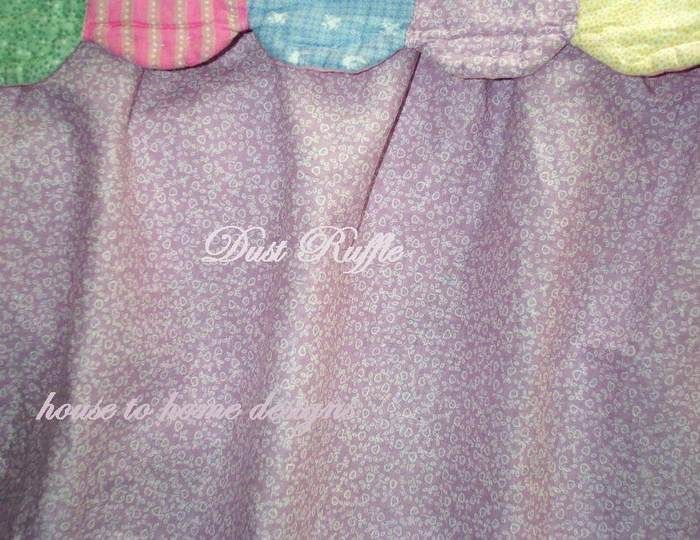 Girls Purple Annas Dream Dust Ruffle Bed Skirt Twin