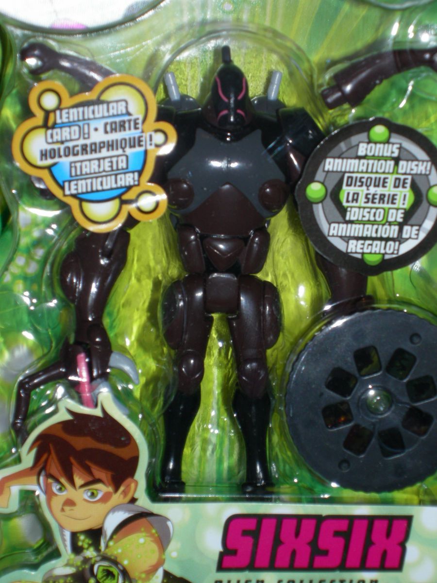 BEN 10 ALIEN COLLECTION FIGURE SIXSIX WITH ANIMATION DISC RARE WAVE 