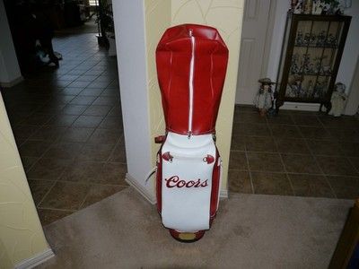 up for auction is a belding sports coors golf bag all snaps and 