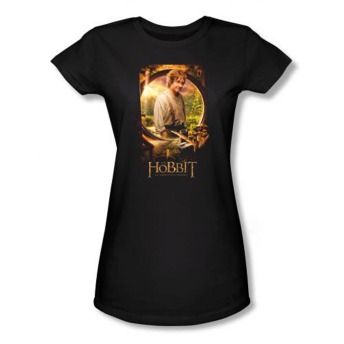 The Hobbit Lord of The Rings Bilbo Poster Movie Juniors Babydoll T 