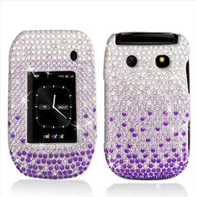 Purple Bling Hard Case Cover for Blackberry Style 9670
