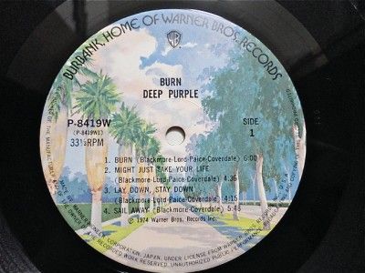   Purple Burn Japan LP OBI P 8419W Ritchie Blackmore Rainbow EX