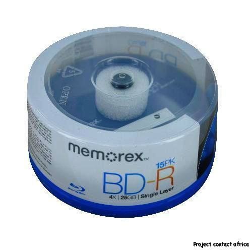 Memorex 4X BD R 25GB Blu Ray 30pc Recordable Blank Disc