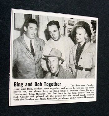 Bing and Bob Crosby on Holiday Inn Set 1942 Picture