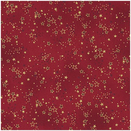 Fabric Enjoy Christmas by Stof Fabrics Stars Dots on Red