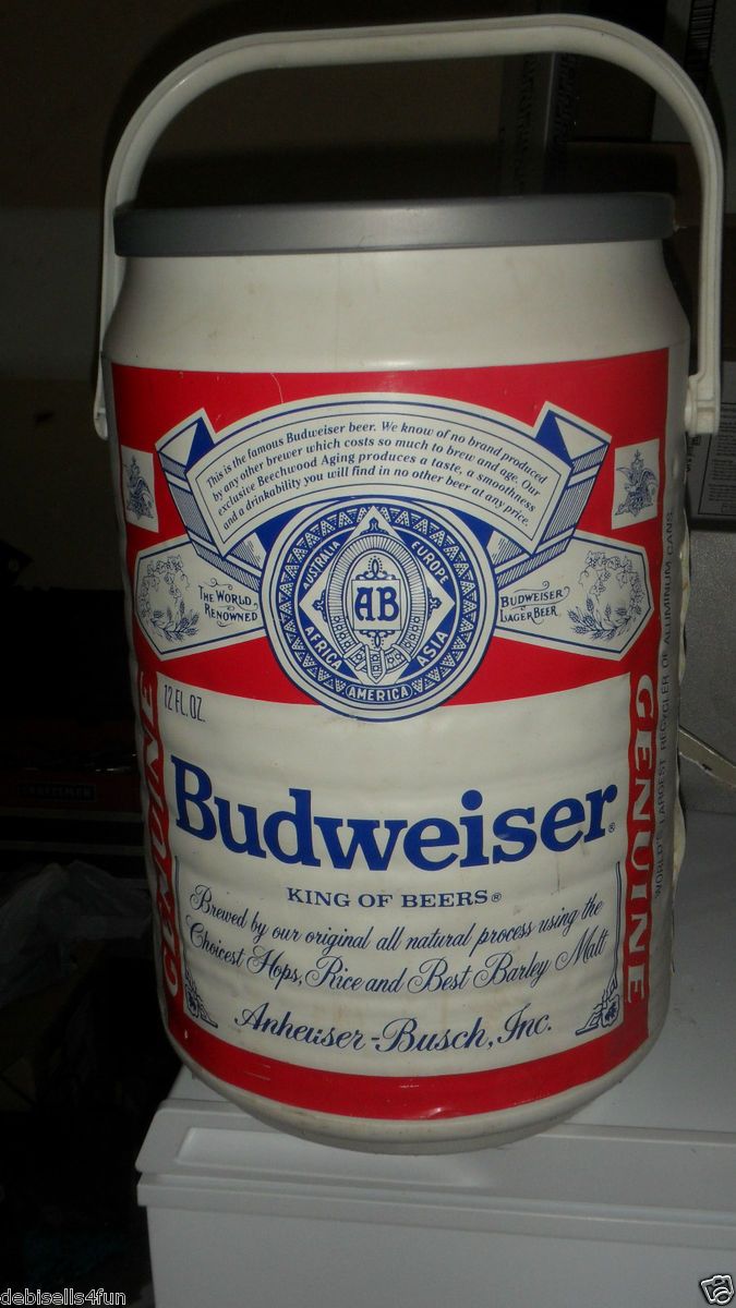 VINTAGE BUDWEISER BEER CAN COOLER ICE CHEST ANHEUSER   BUSCH