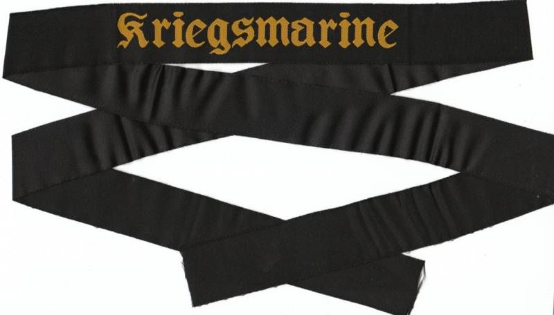WWII German Navy Cap Hat Kriegsmarine Tally Insignia