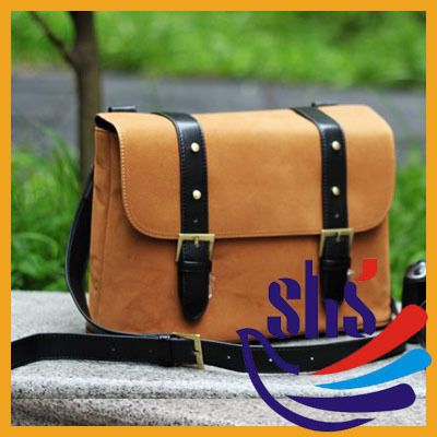 Vintage PU Leather Casual Messenger Bag SLR Camera Bag
