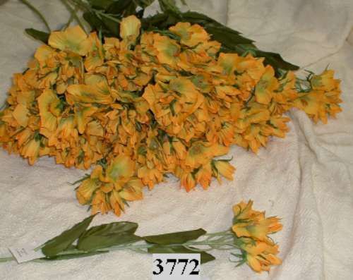 Golden Yellow Campanula Silk Flowers Long Stem 3772