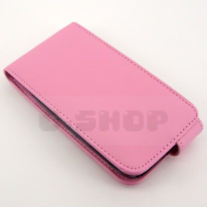 LEATHER CASE POUCH COVER SKIN FILM FOR NOKIA Lumia 610 Pink  f
