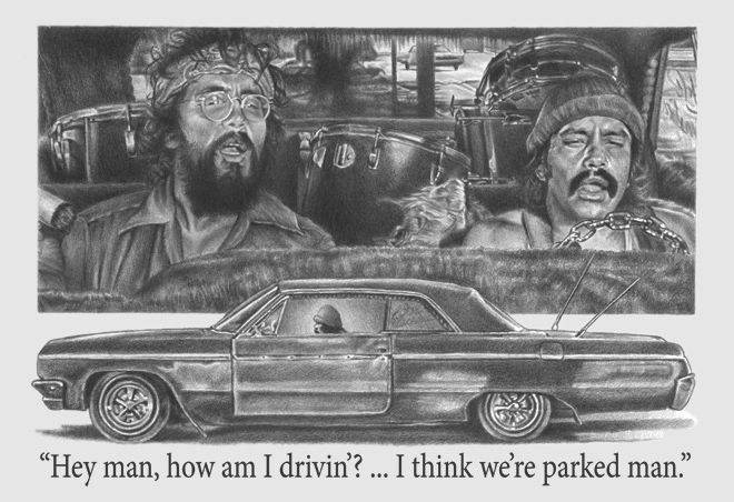 Cheech and Chong Tommy Marin Hippie Weed Smoke Reefer RARE Poster 