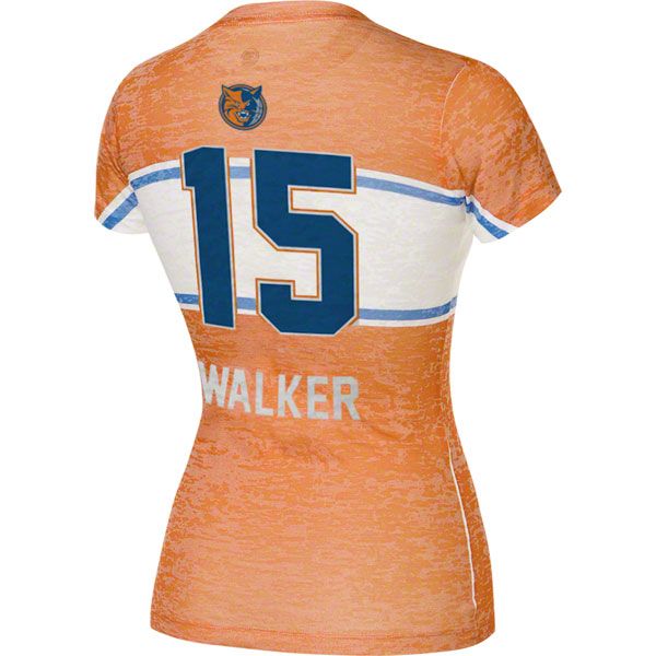 Kemba Walker Charlotte Bobcats Womens Big Stripe Player T Shirt Home 