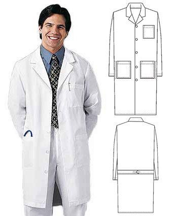 Cherokee Mens Lab Coat 40 Back Belted CH 1388