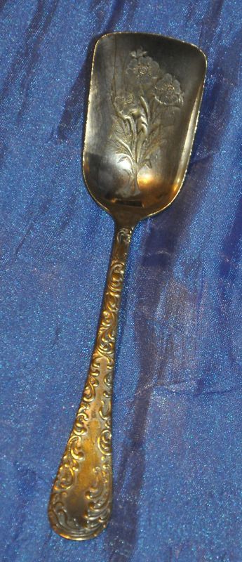 Coons silver plated sugar spoon 1800s beautiful