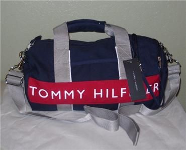 Tommy Hilfiger Womens Mens Mini Duffle Gym Bag Tote Luggage Purse NWT