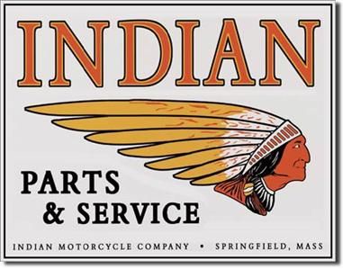 583 METAL / TIN SIGN * Indian Logo Parts ~Motorcycles~ MADE IN THE USA