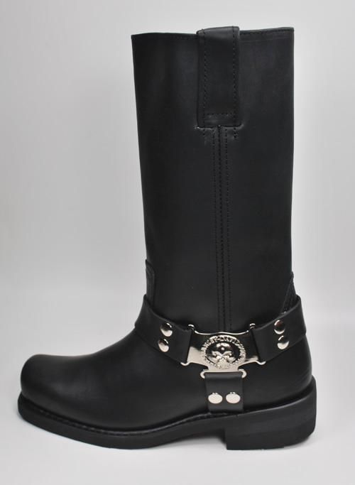 Harley Davidson Boots Iroquois Skull Badge Black Leather Boots Men