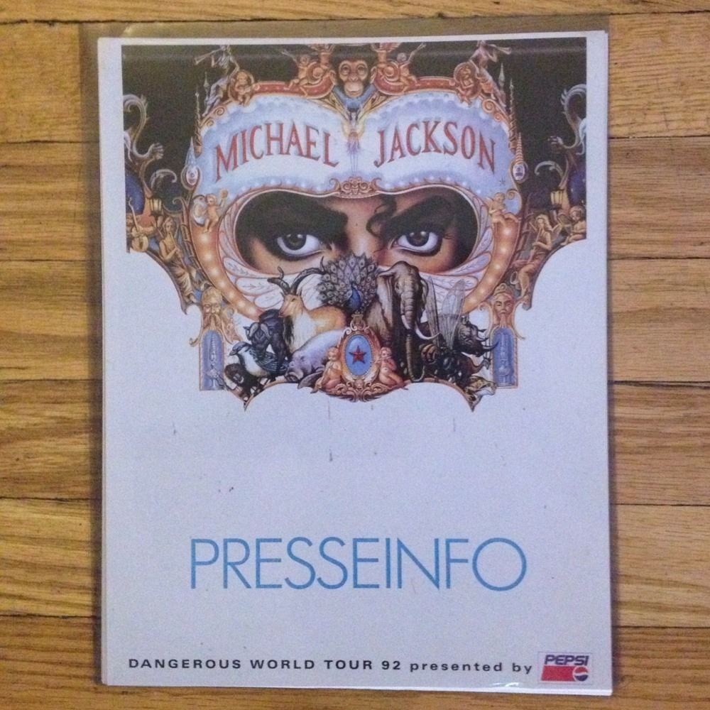 RARE 1992 MICHAEL JACKSON Dangerous Tour German Press Packet MINT