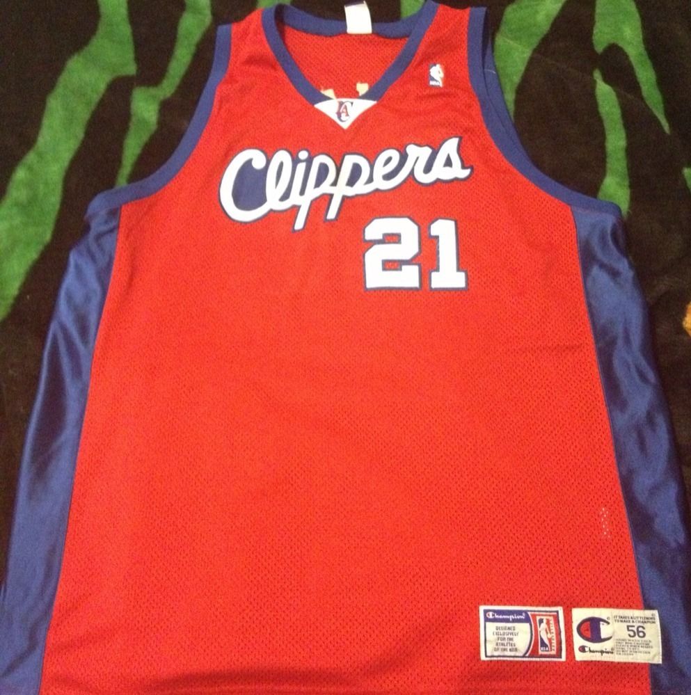 Rare Authentic Darius Miles Los Angeles Clippers Champion Jersey Size