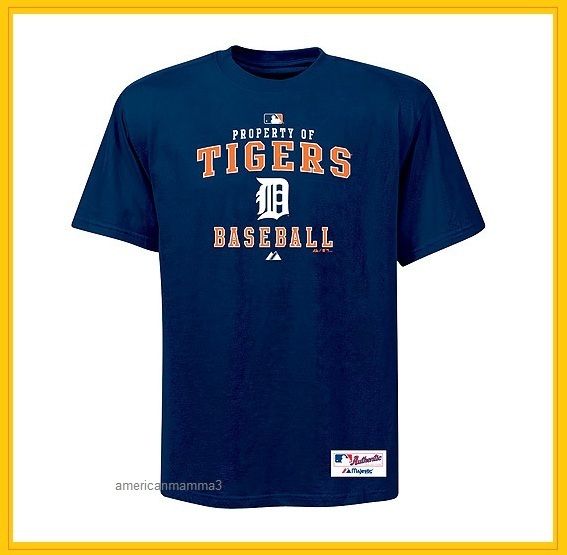 NEW MLB Detroit Tigers Property Of T Shirt Mens Size Large Navy