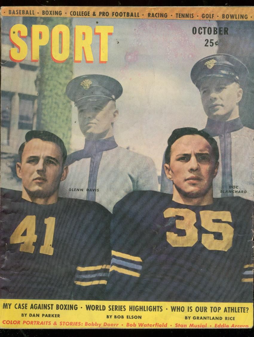 Sport Magazine 2 Oct 1946 Glenn Davis Doc Blanchard VG FN