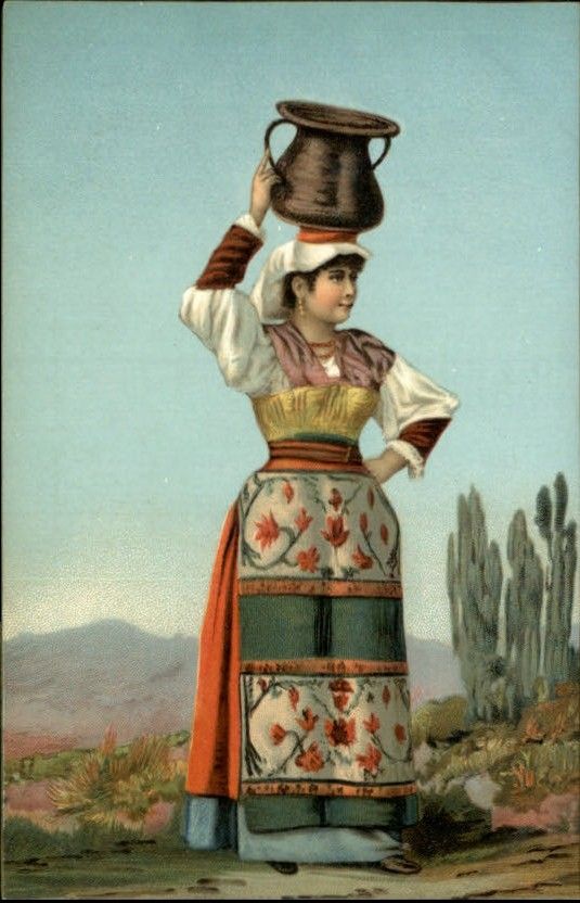 ITALY Stengel Pub Italian Woman Ethnic Costume c1905 Postcard