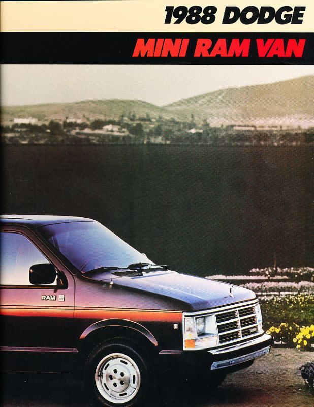 1988 Dodge Mini RAM Van Deluxe Sales Brochure Book